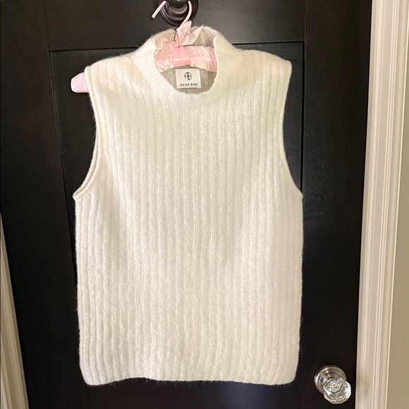 Anine Bing Sweaters - Anine Bing luxury designer Women's White Sleeveless Sweater